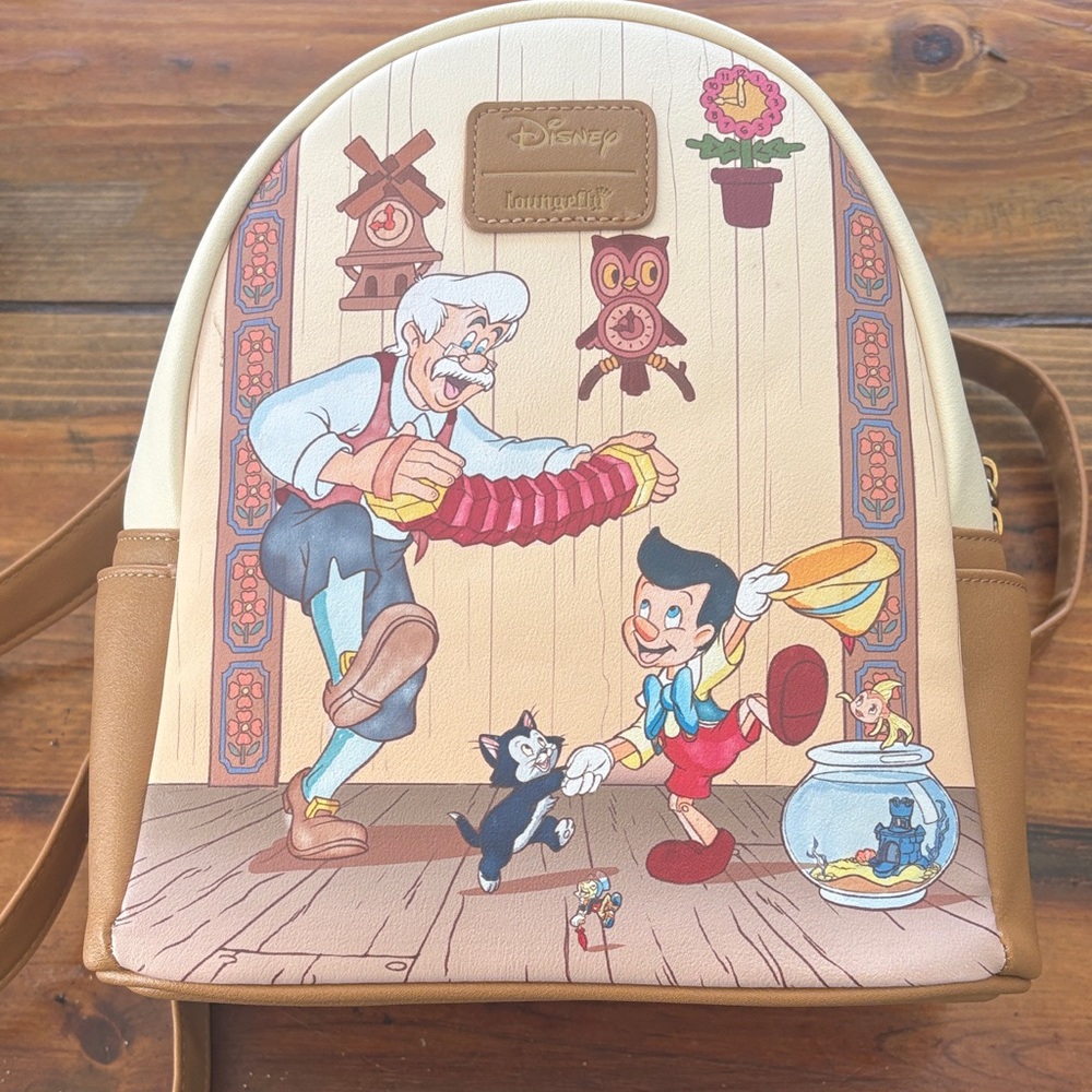Pinocchio loungefly backpack, RARE